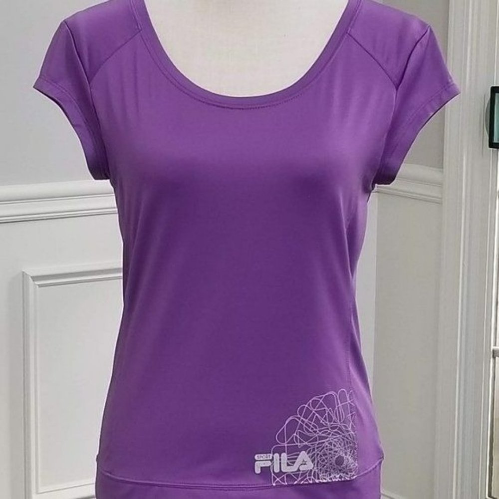 Purple Workout Tee by Fila Size Medium